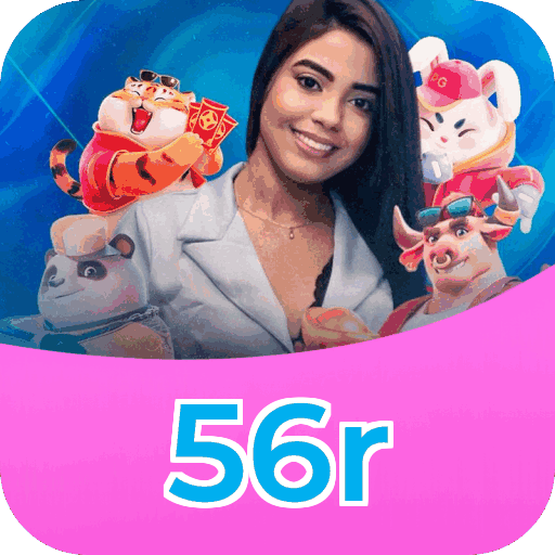 Plataforma 56r mostrando interface moderna, jogos certificados e recursos de segurança licenciados
