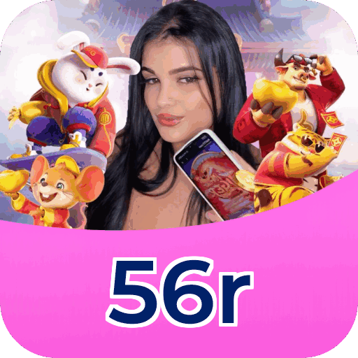Interface do aplicativo 56r mostrando jogos disponíveis no iOS e Android